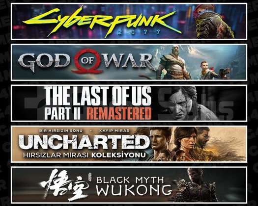 Cyberpunk +GOW +TLOU2 +UNCH +Wukong