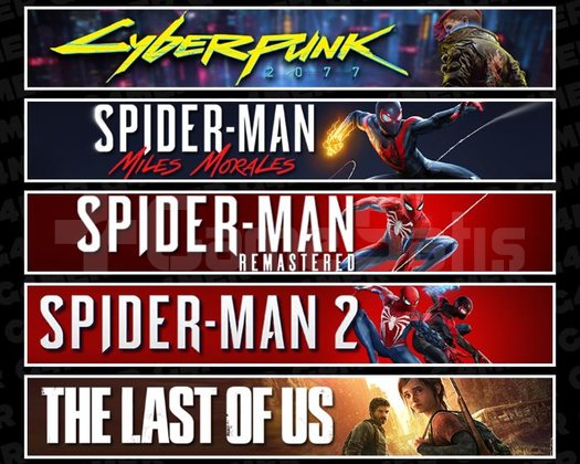 Cyberpunk +Miles +Spider 1 +2 +TLOU1