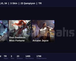 TR / 34 LVL + 3 SKİN + UNRANKED + FRESH !!