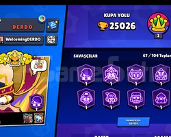 BRAWSTARS en uygun hesap 25K kupalı