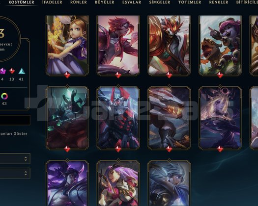 EUW GOLD HESAP SON 40 MAÇ WİN 93 KOSTÜM MMR RESET