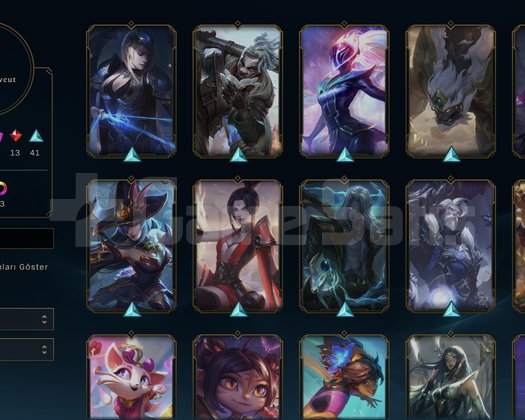 EUW GOLD HESAP SON 40 MAÇ WİN 93 KOSTÜM MMR RESET