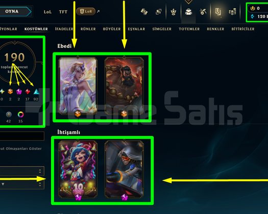 375 LVL + 190 KOSTÜM + 172 HERO + GÜMÜŞ 4 + MAİL!