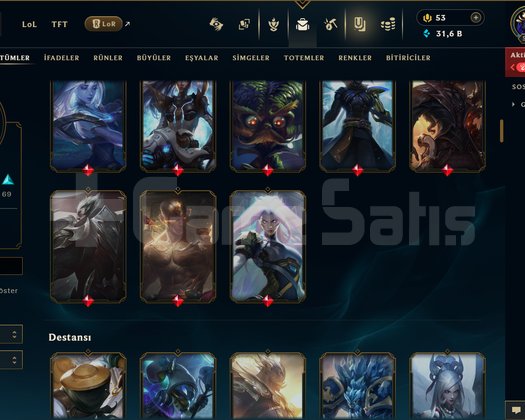 500 LEVEL / 152 SKİN / FUL HERO +MAİL +15K SATIŞ