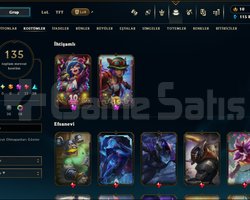 Platin 4 | 135 Kostümlü LoL Hesabı | Takdir 5 | TR