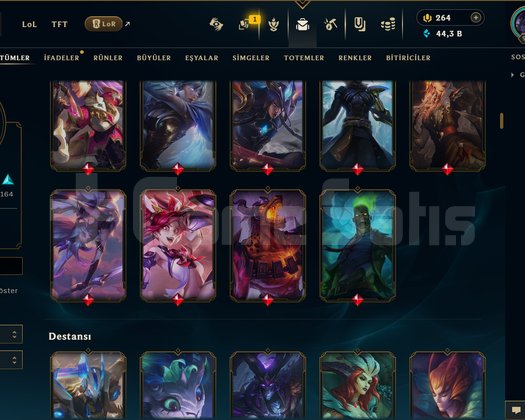 982 LEVEL / 345 SKİN / FUL HERO +MAİL +15K SATIŞ