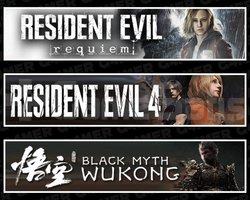 Resident Evil 4 +Requiem +Black Myth Wukong