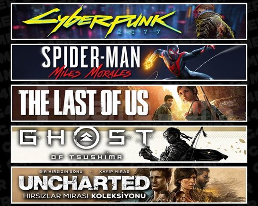 Cyberpunk +Miles +TLOU1 +Tsushima +Uncharted