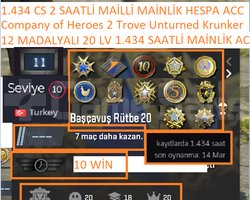 12 MADALYALI 20 LV 1.435 CS 2 SAATLİ MAİLLİ MAİNLİ