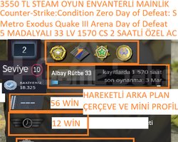 5 MADALYALI 33 LV 1570 CS 2 SAATLİ ÖZEL ARKA PLAN