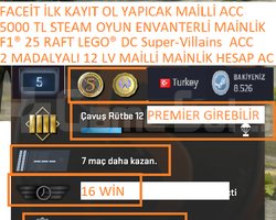 2 MADALYALI 12 LV FACEİT F1 25 RAFT LEGO DC Supe