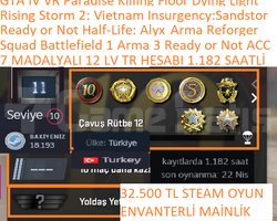 7 MADALYALI 12 LV TR HESABI SQUAD BF 1 GTA IV ETS
