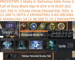 5 MADALYALI 14 LV 38.500+12.200 TL CS 2 VE DOTA 2