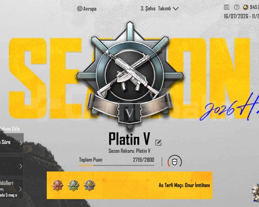 TEK BAĞ !! PLATİN V + ID KARTI ++ DEĞİŞİM AKTİF ++