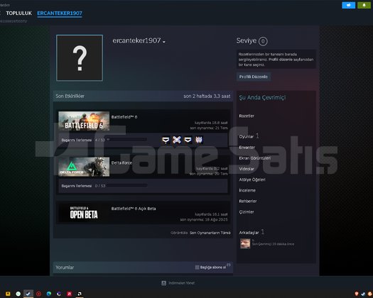 BATTLEFIELD 6 STEAM HESAP