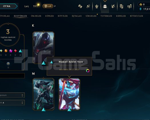 UNRANKED DERECELİ HAZIR HANMADE FRESSH ACC 3 SKİN