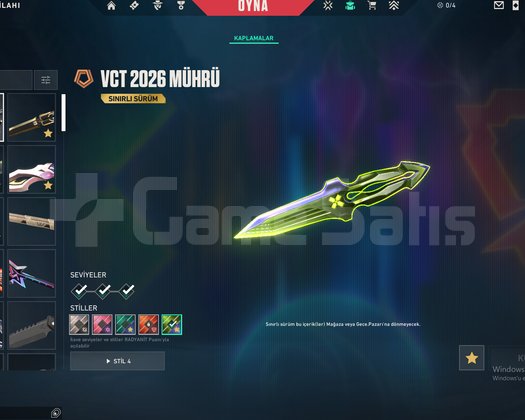 VCT 2025 / SETİ  8 VANDAL  7 BIÇAK DOLU ACC!!