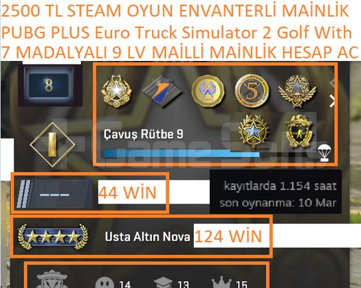 7 MADALYALI 9 LV PUBG PLUS Euro Truck Simulator 2