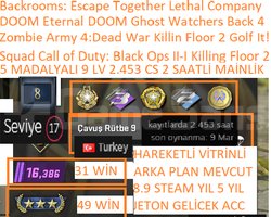 6 MADALYALI 9 LV 2.453 CS 2 SAATLİ Squad Call of D