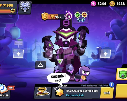 YILDIZ SHELLY + 300 KOSTÜM + 5 BRAWL PASS