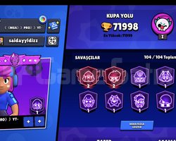 YILDIZ SHELLY + 300 KOSTÜM + 5 BRAWL PASS