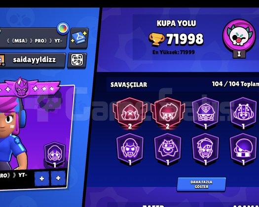 YILDIZ SHELLY + 300 KOSTÜM + 5 BRAWL PASS