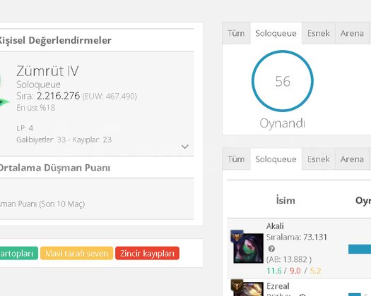 DİA 1 MMR +30 LP GAİN 59 WR HANMADE 11 SKİN