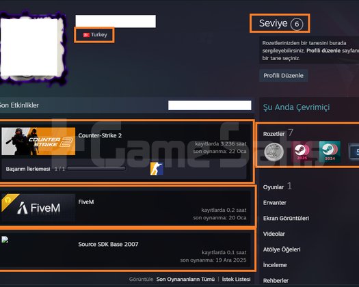 11 MADALYALI 16 LV 3.236 SAATLİ CS GO MAİLLİ MAİNL