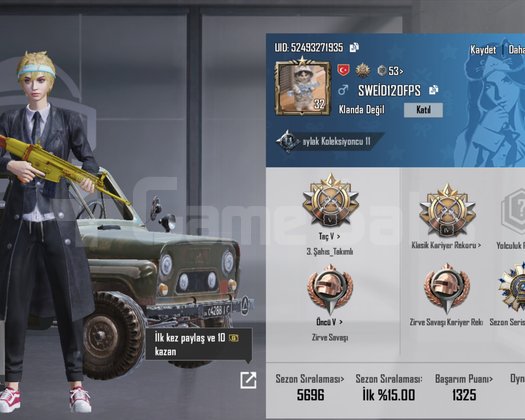TAÇ V MMR YÜKSEK İLK MAİL TESLİM ÖĞRENCİ HESAP