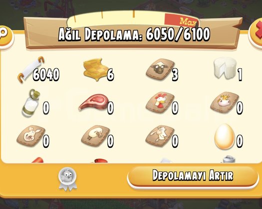80 SEVİYE+6100 AĞIL+1 MİLYON ALTIN