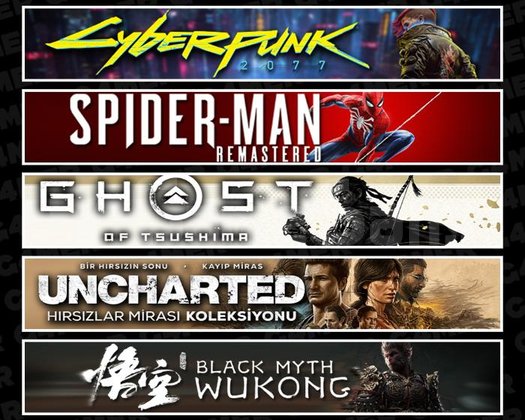 Cyberpunk +Spider 1 +Tsushima +UNCH +Wukong