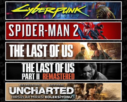 Cyberpunk +Spider 2 +TLOU1 +2 +Uncharted