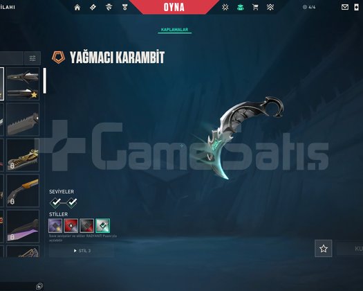3 BIÇAK-DOLU SKINLI-GOLD 3-LOL HESAPLI-TEMIZ HESAP