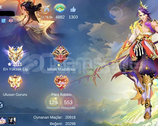 Mobile legends +1000 yildiz serisinden boost