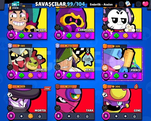 Bralw stars hesap satım