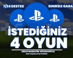 İSTEDİĞİNİZ 4 PSN OYUNU + GARANTi
