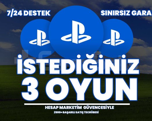 İSTEDİĞİNİZ 3 PSN OYUNU + GARANTi