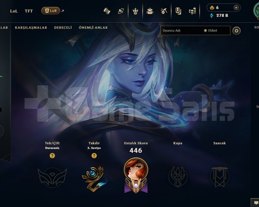 EUW SERVER 173 HERO 63 SKIN 278K MAVİ ÖZ 2013 REG