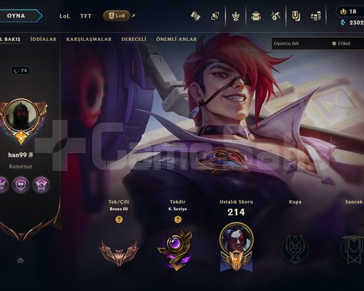 TR // BRONZ 3 // 19 SKIN // 74 LVL