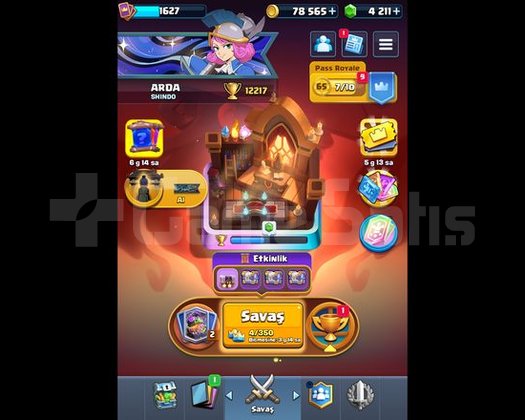 Belediye binası full 13 &12k clash royale hesap