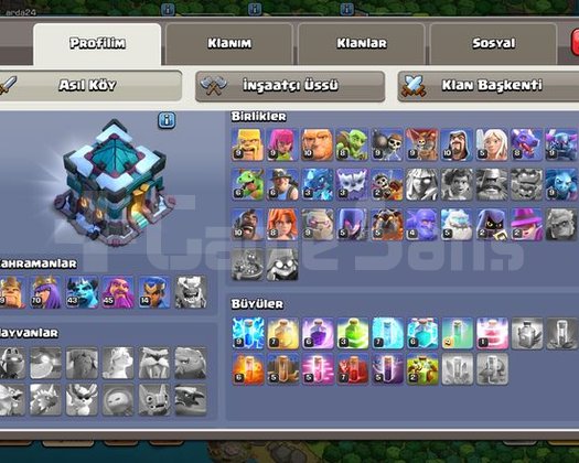 Belediye binası full 13 &12k clash royale hesap