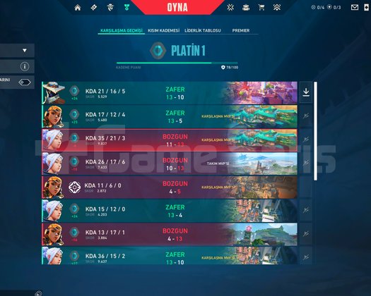 Valorant Yağmacı Phantomlu Plat Fresh Hesap