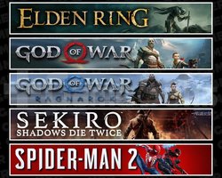 Elden +GOW +Ragnarök +Sekiro +Spider 2