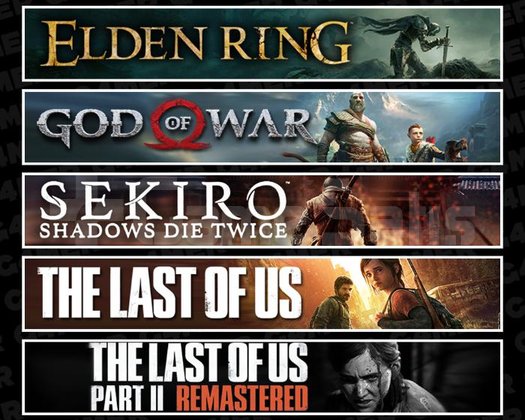 Elden +GOW +Sekiro +TLOU1 +2