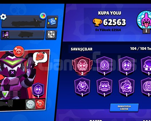 104 savaşçı 62k sağlam bs hesabı