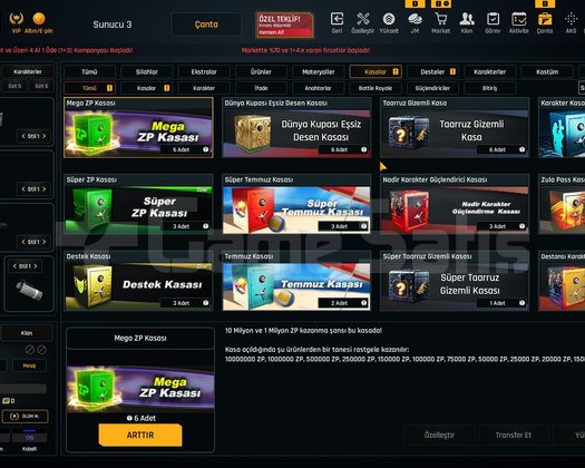 33K Materyalli 85 Seviye Zula Hesabı