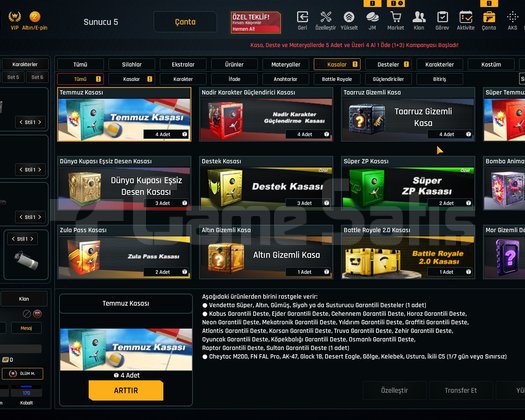 30K Materyalli 54 Seviye Zula Hesabı
