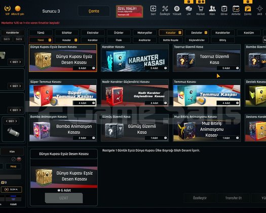Sınırsızlı 34K Materyalli 58 Seviye Zula Hesabı