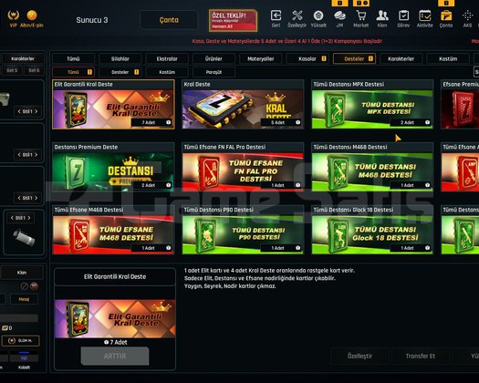 Sınırsızlı 34K Materyalli 58 Seviye Zula Hesabı