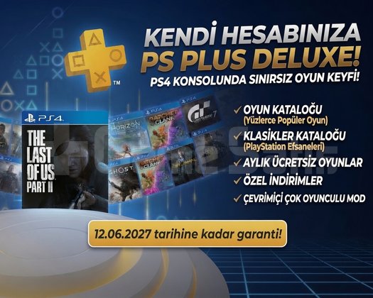 PS PLUS DELUXE 06.2027 / KENDİ HESABINIZA / PS4